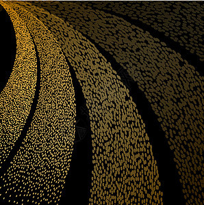 抽象的金色和黑色闪亮矢量背景火花辉光网络耀斑戒指金属奢华框架活力闪光图片