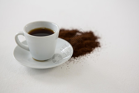 含肉桂粉黑咖啡屏幕活力兴奋剂早餐粉末生活现实沟通热饮咖啡杯图片