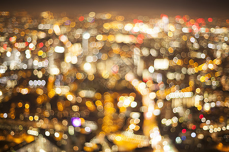 城市的灯光失去焦点视图街道高角度背景办公室城市生活高架场景天际夜生活图片