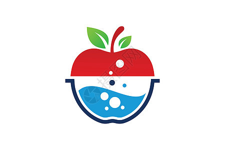 水果实验室标志模板设计 VectorLab 苹果标志符号图片