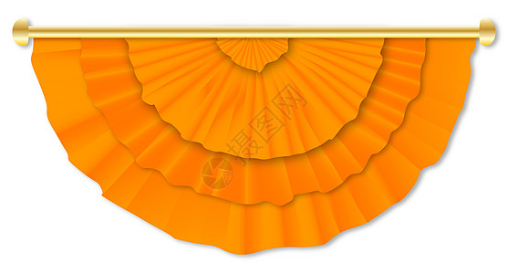 橙旗挂旗材料横幅半圆文化徽章艺术品绿色旗帜丝带丝绸图片