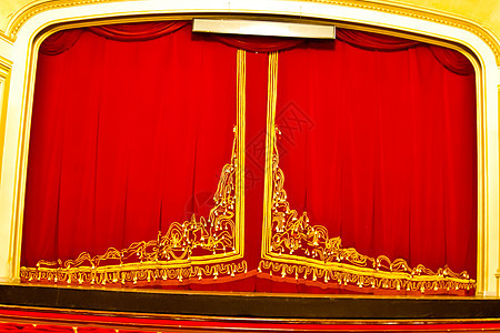 舞台幕帘和舞台上的灯光 curta 插图强光布料推介会艺术横幅马戏团房子电影辉光奢华图片