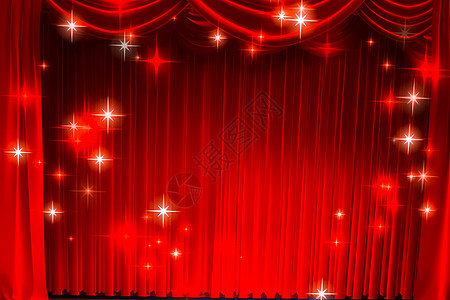 舞台幕帘和舞台上的灯光 curta 插图入口蓝色电影天鹅绒强光马戏团织物音乐会剪贴艺术图片