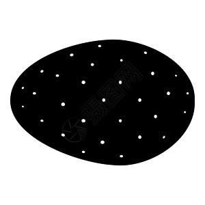 马铃薯蔬菜图标黑色矢量插图平面样式图像图片