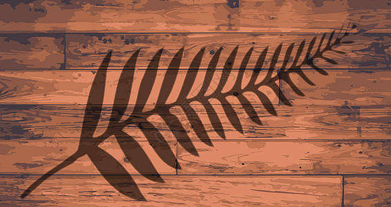 新西兰 Fern Brand木头插图艺术品绘画叶子艺术植物品牌国家图片
