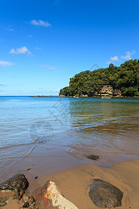 安斯拉雷海岸支撑热带钓鱼白色蓝色海岸线晴天海滩环境图片