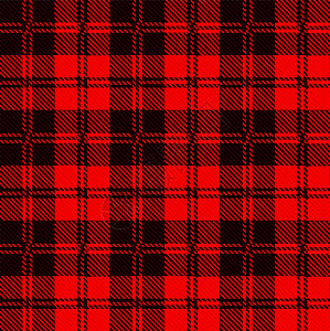 Tartan 羊毛材料编织绘画裙子衣服棉布黑色插图红色艺术品丝绸图片