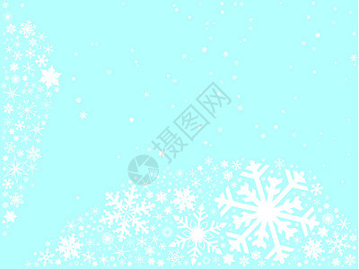 A 圣诞雪花背景白色天气蓝色背景图片