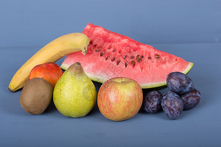 水果果甜点饮食桌子木头西瓜季节性工作室奇异果食物图片
