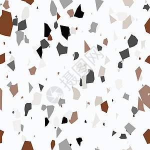 柔和的颜色水磨石无缝图案 花岗岩碎片纹理背景白色样本马赛克地板大理石纺织品岩石玻璃路面材料图片