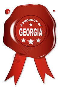 格鲁吉亚的产物红色产品邮票印章印模橡皮丝带图章海豹图片