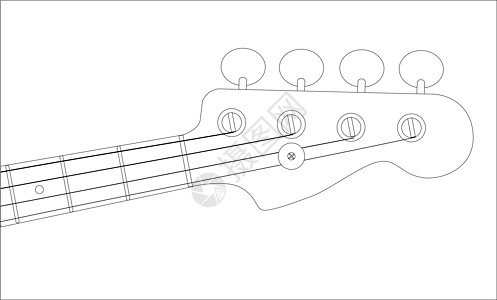 头股纲要音乐插图机器韵律艺术品身体字符串电气艺术吉他图片