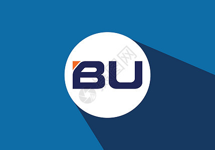 BU 初始字母标志设计创意现代字母矢量图标标志插图汽车银行业字体营销推广咨询身份公司圆圈艺术背景图片