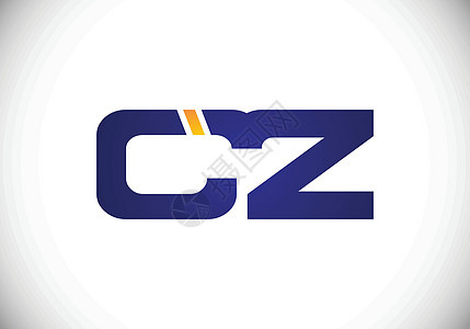 CZ 初始字母标志设计创意现代字母矢量图标标志插图咨询字体汽车营销银行业公司商业圆圈推广品牌背景图片