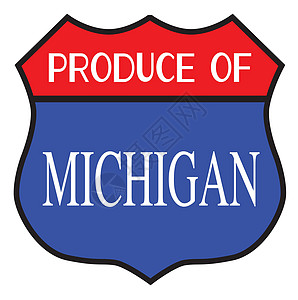 密歇根州生产路线公路插图绘画交通州际白色图片