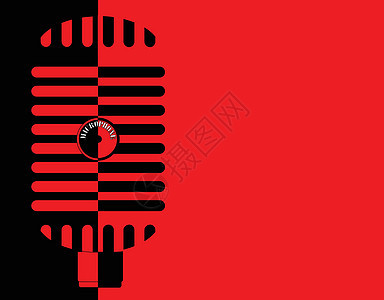 红红黑经典麦克风背景介绍卡拉ok音乐会广播岩石人声讲话技术流行音乐居住工作室图片