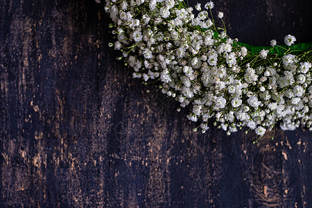 母亲节花环Gypsophila 惊慌的鲜花在新娘概念中花束团体纪念日庆典展示女士植物群周年兰花卡片背景