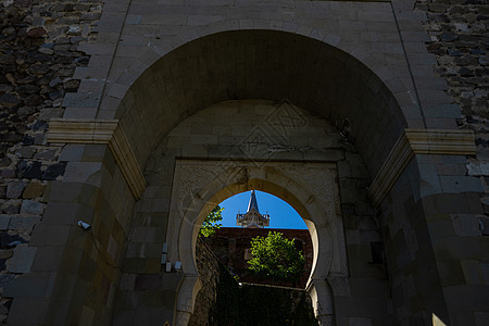 Akhaltsikhe的拉巴特城堡建筑学阳台旅游卡片后宫迷宫堡垒喷泉地区雕刻背景图片