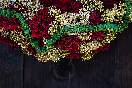 康乃馨花圆圆圆卡片礼物展示心形念日团体庆典植物群婚礼花圈图片