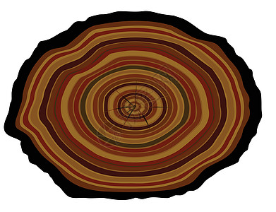暗锯木日志木材粮食艺术绘画木头戒指图片