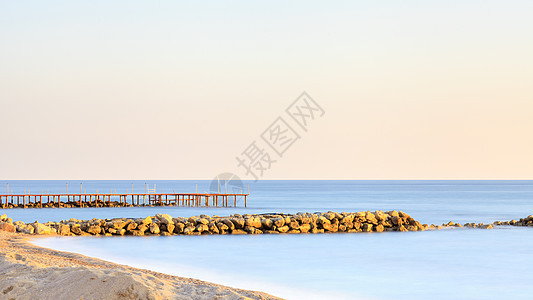 地中海黄昏海岸线海岸天空冲浪海景支撑蓝色海浪风景海洋图片