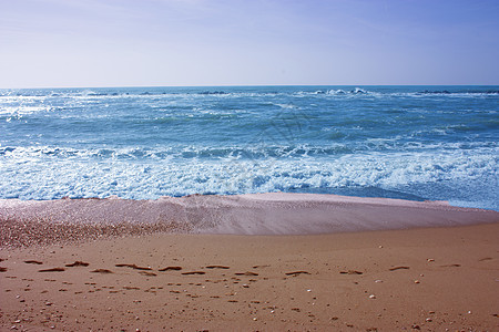 冬季海滩 在维西连里维埃拉有寒冷和枯燥的海浪地平线支撑海岸环境海洋海景海岸线风暴蓝色荒野图片