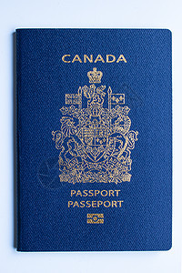 加拿大护照白色背景的加拿大护照封面面罩图片