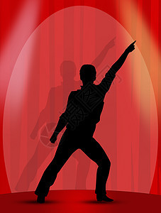 男人在迪斯科跳舞背景图片