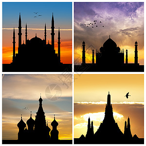 全世界清真寺的轮光图图片