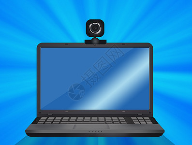 计算机插图摄像头电脑相机技术监视器导航互联网网络键盘屏幕背景图片