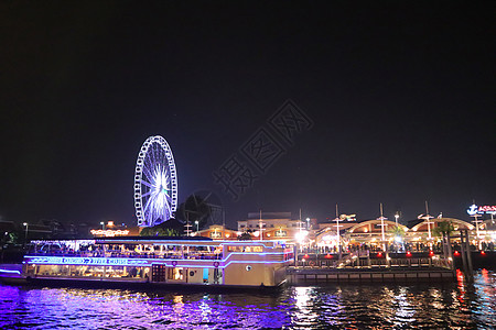 水城市晚上曼谷城市风景地标旅行吸引力首都景观文化城市市中心旅游建筑背景