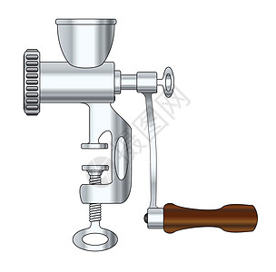 旧铁制石器厨具地面机器绘画屠夫加工食物插图艺术品工具图片