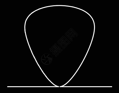 Plectrum 连续白线绘图艺术音乐图片白色艺术品插图吉他吉他手拨片绘画图片