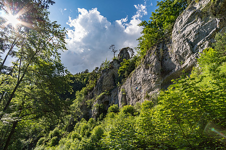 多瑙河谷的山丘观光岩石假期发电厂全景场地悬崖目的地农村地形图片