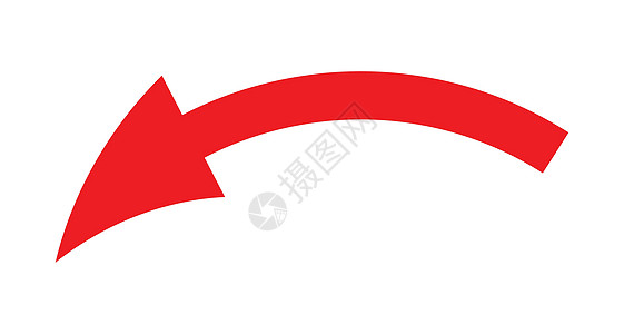 白色背景上的红色弯曲方向箭头空白艺术品网络插图企业绘画标签经济艺术横幅图片