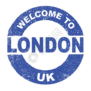 橡胶墨水印章 欢迎来到英国伦敦绘画红色商业按钮橡皮贴纸城市互联网艺术广告图片