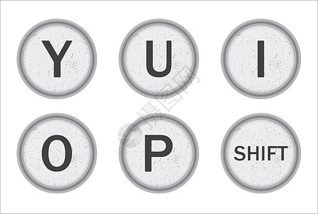 YUIOP 键盘打字机艺术品机器字母办公室纽扣机械数字钥匙绘画艺术图片