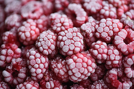 新鲜冷冻覆盆子小吃水果食物营养浆果收获维生素团体图片