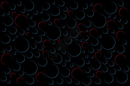 黑色抽象背景与不完整的红色和蓝色环现代简单的圆形矢量它制作图案图片