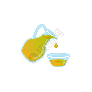 不同设计的橄榄油罐卡通风格图标图片