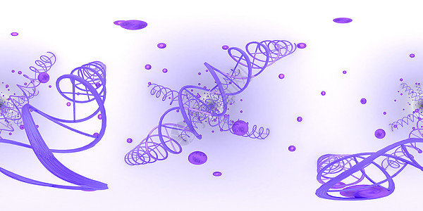 DNA 脱氧核糖核酸结构的 3d 插图 等距柱状 360 VR 图像 医学全景背景微生物学药品印迹显微镜虚拟现实身体折纸宏观细胞图片