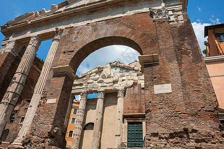 rome废墟旅行石头剧院历史性古董考古学寺庙文化建筑地标图片