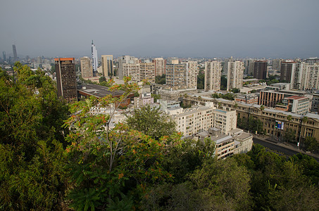 智利圣地亚哥 圣露西亚山丘树木房子村庄社区建筑家园房屋风光种群植被图片