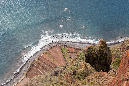 Cabo Girao 视图点岩石支撑沿海海岸线边缘牧场海岸卡波海洋旅游图片