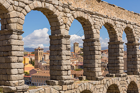 Segovia 排水管道废墟旅游旅行文化遗产历史性文化建筑岩石建筑学历史遗产图片