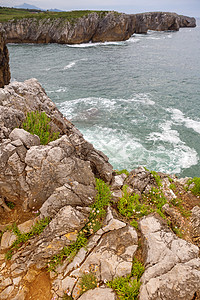 普里雅布丰斯风景旅行海岸悬崖风暴石头海景岩石戏剧性海洋图片