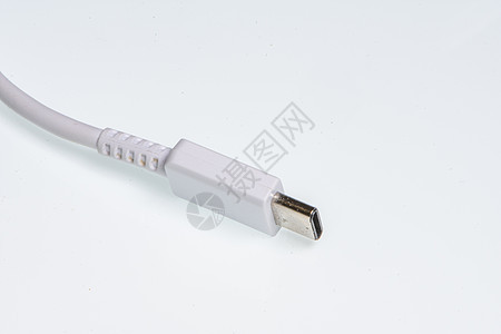 白色usbc连接符的详细内容插头电脑连接器电池手机活力力量充电器塑料电话图片