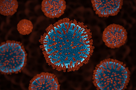 人体内的冠状病毒细胞橙子治疗症状传染性发烧生物科学流感细菌抗生素图片
