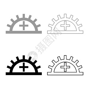 墙纸符号图标轮廓上令人满意的耐光性指定黑色灰色矢量插图平面样式 imag图片