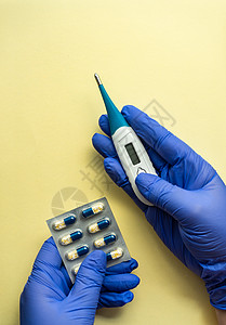 Covid19病毒概念保健消毒剂世界面具药品医生黄色笔记医疗肥皂图片